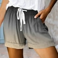 thumbnail image 2 of Womens Casual Shorts Drawstring Summer Elastic Belt Pockets Girls Bottoms Shorts, 2 of 4