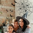 thumbnail image 4 of Halloween Plastic Injection-Molded Spider Web Decor Hanging Spooky Web for Parties Durable Plastic Spider Web Ornament, Funny Scary Halloween Decoration Spider Web Halloween Prop(Black), 4 of 7