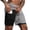 Gray, variant on Men's 2 in 1 Running Shorts Quick Dry Athletic Shorts with Liner, Workout Shorts with Zip Pockets and Towel Loop
