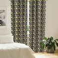 thumbnail image 2 of Ambesonne Floral Curtains, Print Dreamy Garden Flowers, Pair of 28"x84", Pastel Yellow and Dark Grey, 2 of 5