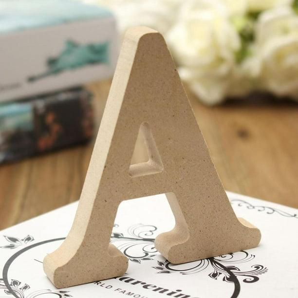 White Wood Letters 3 Inch, Wood Letters for DIY Party Projects (&) 
