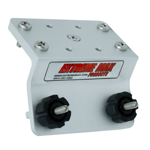 Extreme Max 3005.4161 Deluxe 45° Aluminum Slider Base for Lund Sport Track Systems - Includes Pre-Drilled Mounting Holes and Mounting Hardware