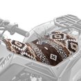 thumbnail image 2 of Uorisanigo ATV Seat Covers, Brown Aztec Print Motorcycle Passenger Seat Cushion Cover Compatible with Sportsman Rancher Polaris Sportsman Foreman Scrambler Kodiak Most ATV, 2 of 7