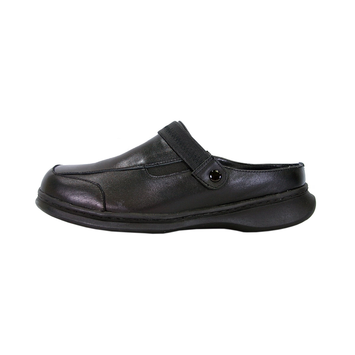 24 HOUR COMFORT Clara Wide Width Professional Sleek Clog BLACK 5