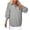Gray, variant on Inleife Women 2025 Fine Striped Smocked Cuffed Shirts Long Sleeve Collared Blouse With Pocket