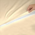 thumbnail image 6 of DNG Creations 5 Piece Zipper Sheet Set - Include (1 Elastic Fitted Sheet , 1 Base Sheet has Zipper, 1 Flat Sheet And 2 Pillowcase) 24 Inch Deep Pocket ( Solid Ivory - Queen ), 6 of 7