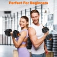 thumbnail image 5 of Naipo 44lb Adjustable Dumbbell Set 4 In 1 To Kettlebell Barbell and Push Up Stand Home Gym Weights Dumbbells for Beginners Youth Women Space Saving Workout Equipment, 5 of 9