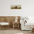 thumbnail image 3 of Stupell Industries Longhorn And Wildflowers Canvas Wall Art design by Petal Prints Design, 10 x 24, 3 of 7