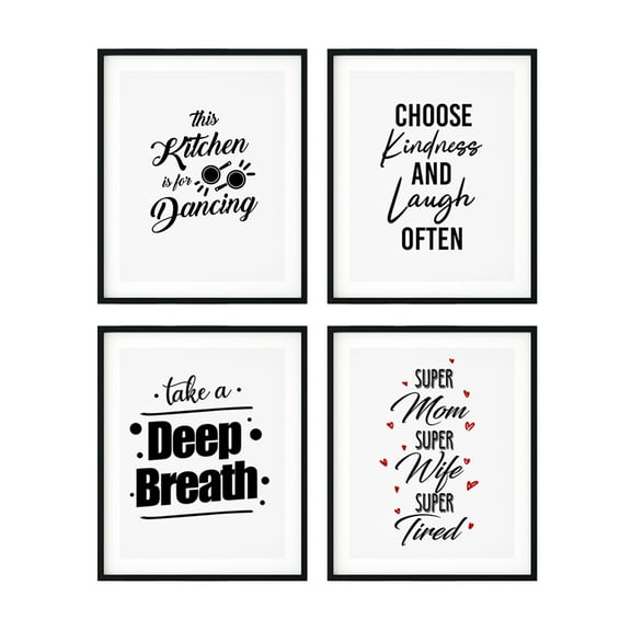 Designs ByLITA Family Reminders 11 x 14" Wall Art UNFRAMED Print (4 Pack)