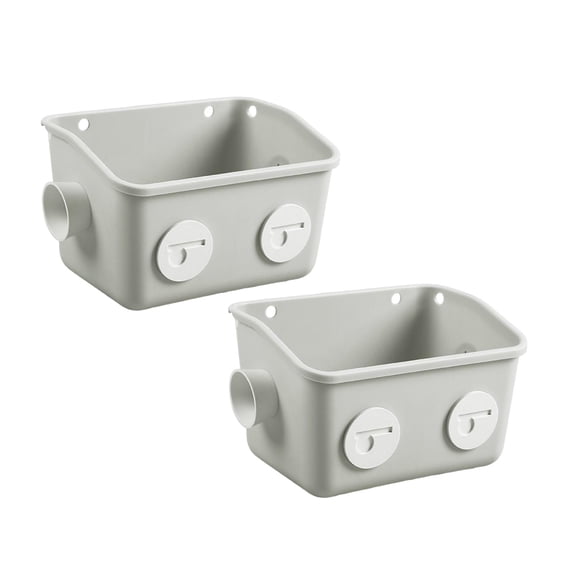 Kitchen Sink Caddy Sponge Holder Bath Toy Storage Organizer Basket Wall Mounted Hanging Shower Caddy Shelf With Hooks No Drilling Adhesive Robot Modeling Kitchen Storage Rack