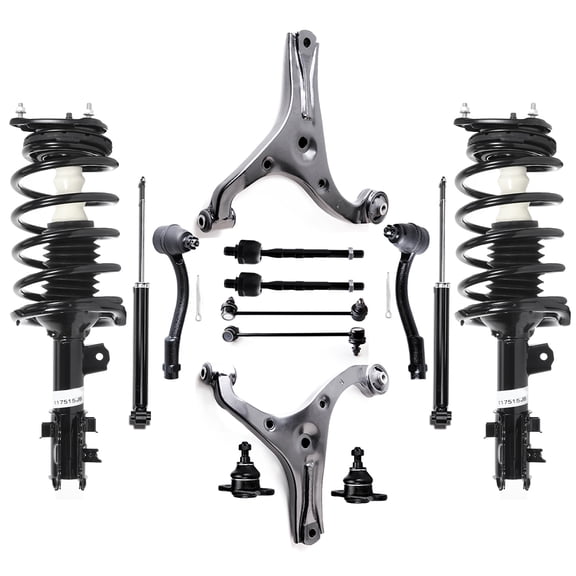 CCIYU 14 PCS Set of Suspension Strut and Coil Spring Assembly for Hyundai for Accent 2006-2011 172298 172297 348002R5621 ES800287 ES800288 EV800365 K500015 K640403 K640404 K80858 K80859