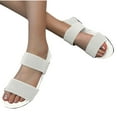 thumbnail image 7 of Womens Sandals Dressy Clearance, Xunlbb Women's Fashion Casual Elastic Roman Style Spring And Summer New Flat Sandals(White,Size:41), 7 of 7
