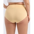 thumbnail image 4 of INNERSY Women's Plus Size XL-5XL Cotton Underwear High Waisted Briefs Panties 4-Pack (5XL,Beige), 4 of 8