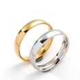 thumbnail image 3 of Accesorios anillo de acero de titanio 4 mm arco liso pareja acero inoxidable fino belleza anillo anillo joyería mujer, 3 of 6