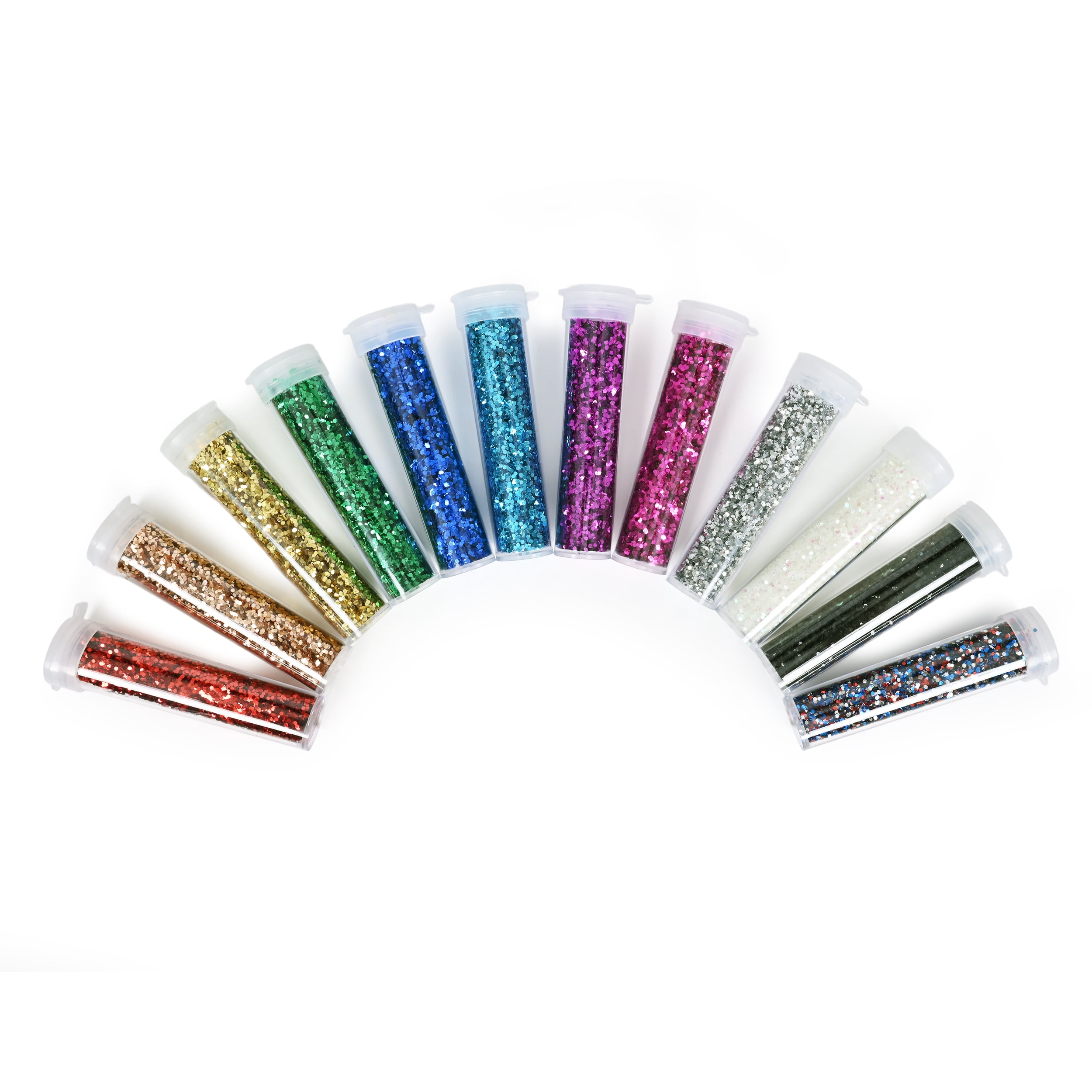 Hello Hobby Craft Glitter Shaker Set with 12 Assorted Colors