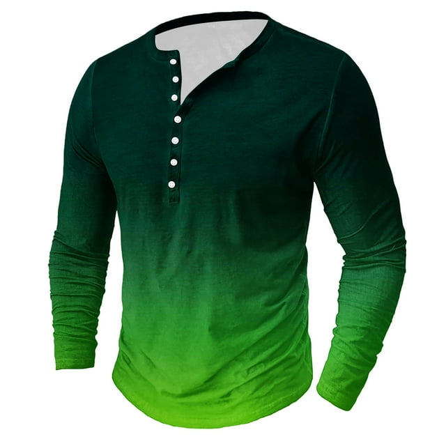 AherBiu Plus Size Men's Long Sleeve Shirts Stretch Quick-Drying Athletic Button T-Shirts Graphic Sweatshirts Crewneck Tees