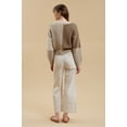 thumbnail image 5 of Blu Pepper Women's Patchwork Cable Knit Cardigan, 5 of 5