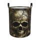 thumbnail image 1 of Balery Vintage Gold Leaf Skull Cesta de ropa redonda con asas, impermeable, independiente, para ropa, juguetes, dormitorio y familia-Small, 1 of 6