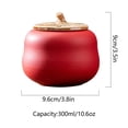 thumbnail image 3 of Persimmon Sugar Bowl With Lid, Ceramic Tea Pot, Tea Storage Jar, Sugar Pot, 300ml/10.6oz Small Spice Jar-Red-300ml, 3 of 7