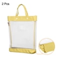 thumbnail image 3 of Unique Bargains Nylon Document Bag with Handle Mesh Files Tote Pouch Yellow, 3 of 5