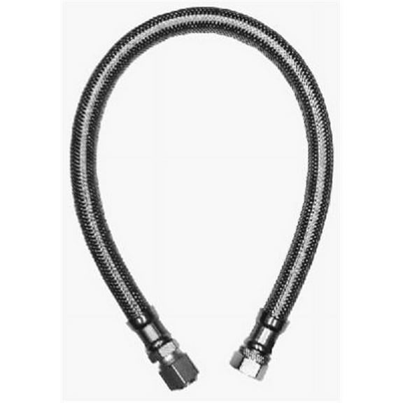 Homewerks® 7223-20-38-4 Braided Stainless-Steel Faucet Connector, 3/8"x3/8"x20"