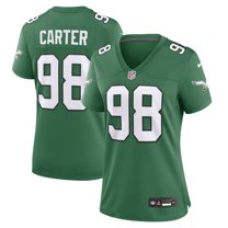 Women's Nike Jalen Carter  Kelly Green Philadelphia Eagles Alternate Game Jersey