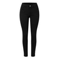 thumbnail image 5 of MIXUE Jeans For Women Solid Color Lifting Skinny High Waisted Cola Push Up Trousers Outwear,Black,L, 5 of 5