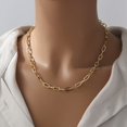 thumbnail image 2 of Collier Chaîne Lien Simple - Délicat Collier Trombone Collier Court pour les Femmes, 2 of 4