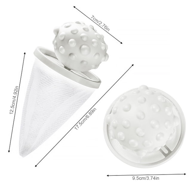 Maoww Washing Machine Hair Filter Net Home Mesh Surface Removal Laundry Hairs Catcher Remover Fitting Filtration Holder White
