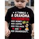thumbnail image 1 of Boys' Cotton T-Shirts with Fun Grandma Quote & Playful Graphics - Soft Breathable Short Sleeve Round Neck Tees, Machine Washable Casual Youngsters Shirts for Casual Attire, Cute Shirts, 1 of 6