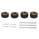 thumbnail image 1 of 4 piezas 1:64 neumáticos de rueda de goma con piezas de repuesto hueco de 25 mm para coches , juguetes para B4 Yotijar Llanta de rueda de goma, 1 of 8