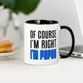 thumbnail image 3 of CafePress - I'm Right I'm Papou Mugs - 11 oz Ceramic Mug - Novelty Coffee Tea Cup, 3 of 4