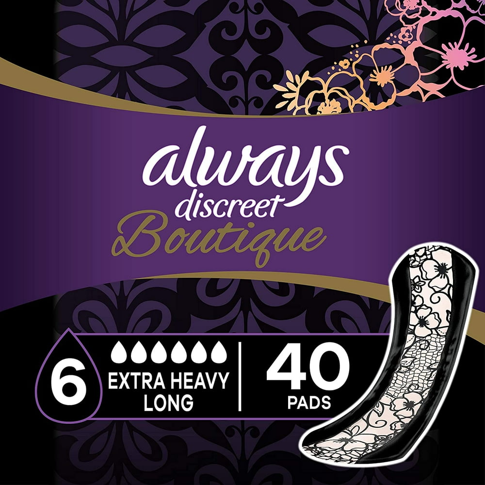 Always Discreet Boutique Incontinence & Postpartum Incontinence Pads