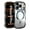 Black, variant on ELEHOLD Magnetic Case For iPhone 17 Pro With Built-in Lens Protector,Compatible with Mag-safe Accessories, Shockproof Plating Curly Wavy Frame Clear Back Cover for Women Men,Silver