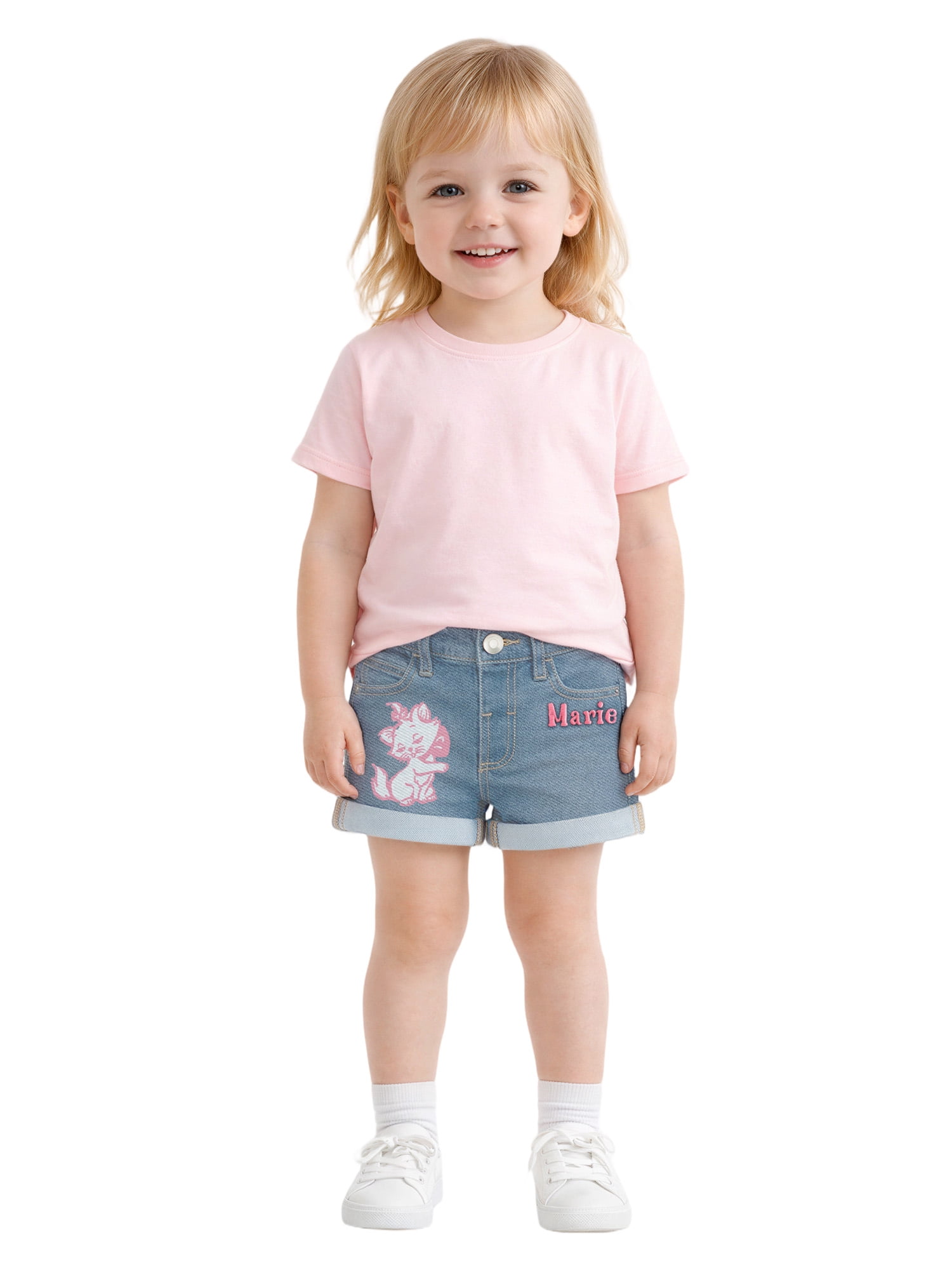 Marie The Aristocat Toddler Girls Denim Short, Sizes 12 Months - 5T