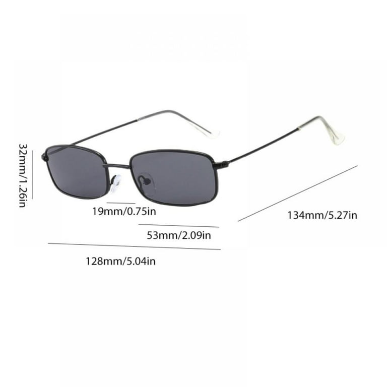Retro Square Sunglasses for Women Men Small Frame Rectangle