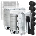 thumbnail image 1 of PENGXIANG 50Pcs Mini Cake Pans Kit with Lids and Spoons 200ml Non-Stick Foil Baking Pans Tins Aluminum Foil Loaf Pans Rectangular Foil Bread Container Portable Baking Cupcake Liners for H, 1 of 10