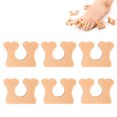 thumbnail image 4 of 6pcs Individual Toe Separators Soft Silicone Correct Toes Relief Foot Pain Toes Separate Tool Khaki, 4 of 5