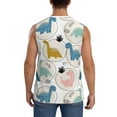 thumbnail image 4 of Haiem Men's Cute Dinosaurs Print Tank Tops Summer Sleeveless Cut Off Workout T-Shirts Fitness Vest Athletic Undershirts-Small, 4 of 8