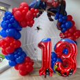 thumbnail image 3 of Globos de aluminio Laackys con diseño de araña, número 40 cm, para fiestas, 3 of 7