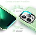 thumbnail image 5 of Designed for iPhone 13 Pro Case, [Support Wireless Charging] Soft Silicone Slim Anti-Scratch Phone Case for iPhone 13 Pro 6.1 inch, Light Green, 5 of 13