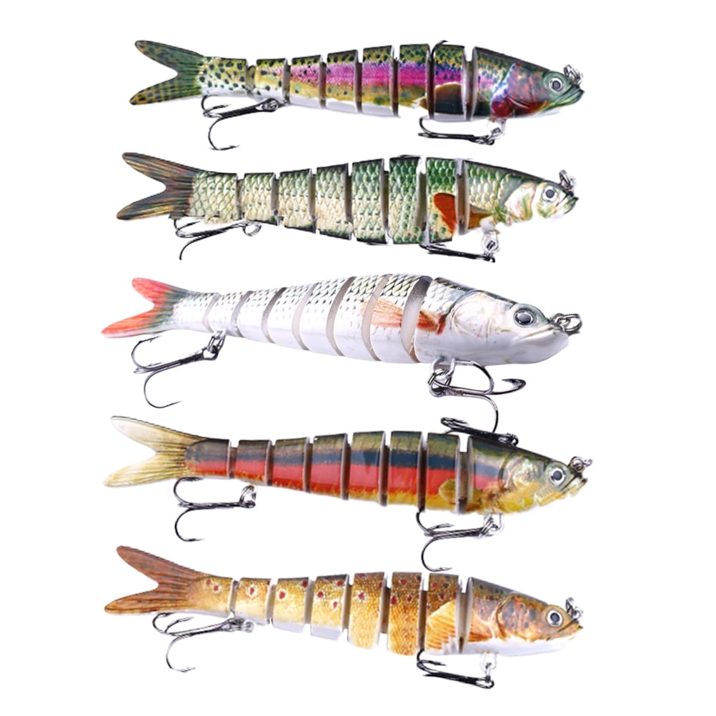 5pcs Simulation Baits Portable Fishing Lures Creative Bionic Baits Life-Like Bait for Outdoor Fishing (ABCDE)