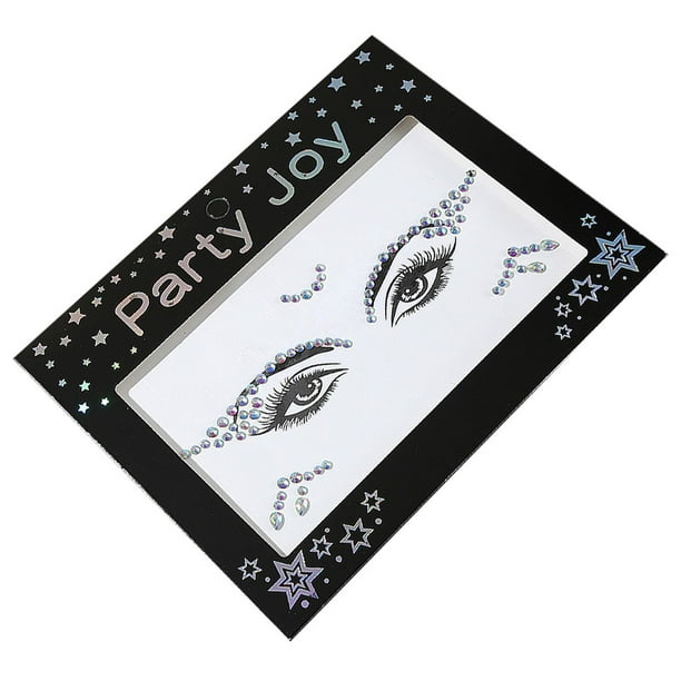 Minnieouse Pegatinas de diamantes de imitación para la frente de los ojos, autoadhesivas, elegantes, sin pegamento, maquillaje facial, arte de Tratamientos faciales HF-106 AB color