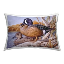 Stupell Industries Ducks in Pond Nature Decorative Printed Throw Pillow, 14 x 20