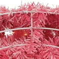 thumbnail image 6 of Northlight 36" Prelit Flocked Hot Pink Artificial Christmas Wreath - Clear Lights, 6 of 7
