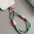 thumbnail image 4 of Universal Portable Candy Colors Nylon Phone Case Strap Keychain Hanging Rope Phone Lanyard Anti-lost Rope Phone Wrist Straps DARK BLUE, 4 of 8