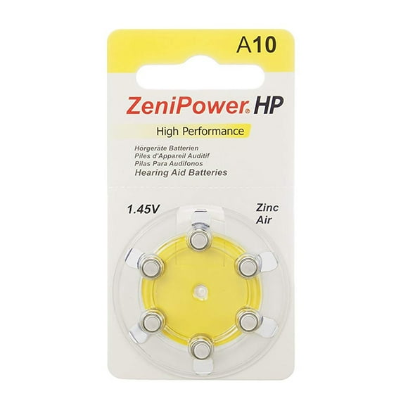 30-Pack Size 10 ZeniPower Hearing Aid Batteries
