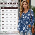 thumbnail image 7 of DISNIMO Floral Printed Sweatshirts for Women Long Sleeve Hoodies Waffle Hooded Sweatshirt Trendy Pullover Tops, 3XL, 7 of 7