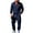 Navy, variant on Men's Polo Sweatsuit Sets 1/4 Zip Fashion Casual Tracksuits Jogging Long Sleeve Polo Suit for Men Fleece Lined 2 Piece Set Dark Gray