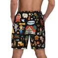 thumbnail image 3 of Kdxio Funny Farmers Print Men'S Swim Trunks With Compression Liner 7 Inch Inseam Quick Dry Swim Shorts, 3 of 7